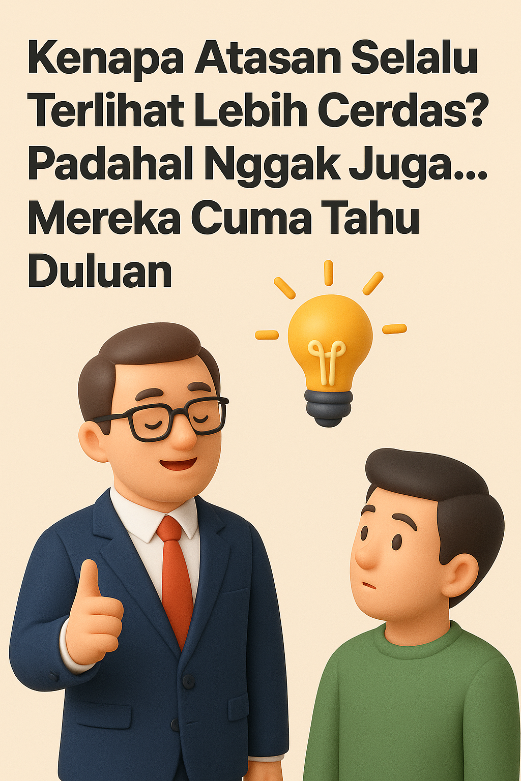Kenapa Atasan Selalu Terlihat Lebih Cerdas? Padahal Nggak Juga... Mereka Cuma Tahu Duluan